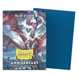 100 Dragon Shield Sleeves - Matte Dual Blue/Silver