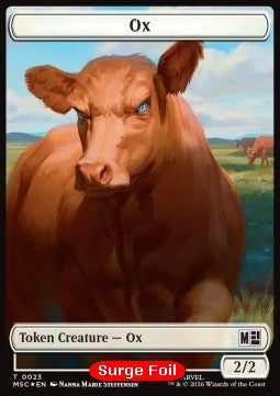 Ox Token (W 2/2) // Construct Token (A 4/4 Flying, haste) (V.2)