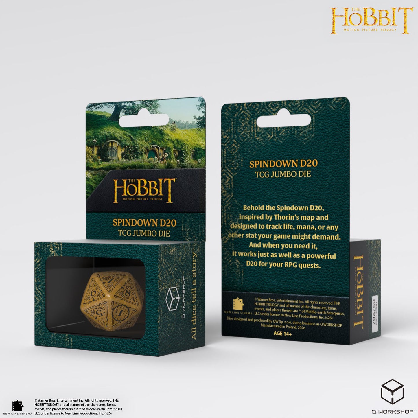 Q Workshop - The Hobbit: D20 Spindown Jumbo Die: Solaris