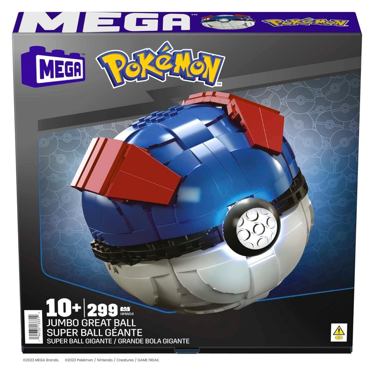 MEGA HMW04 Pokémon Jumbo Great Ball – großes Bauset
