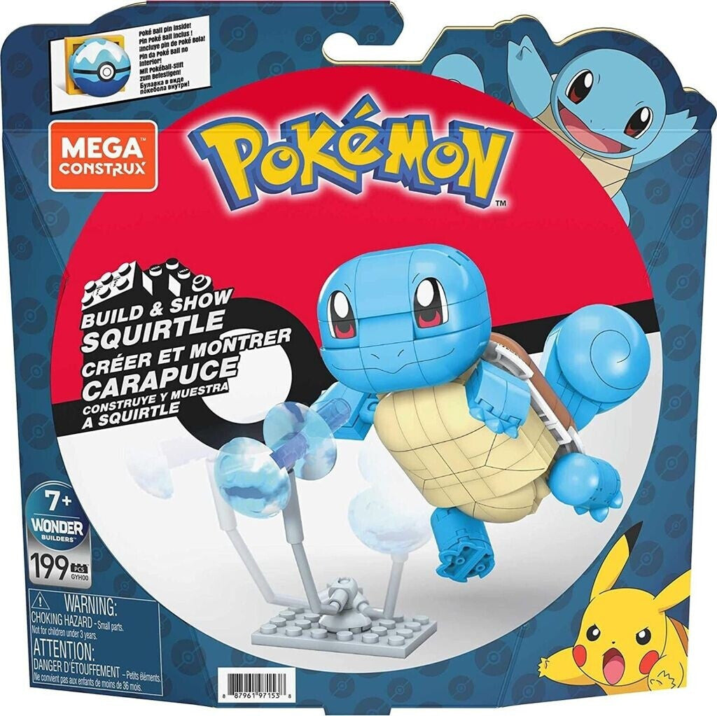 MEGA Construx Pokémon Schiggy (GYH00) – 199 Teile, bewegliche Figur ca. 10 cm, ab 6 Jahren