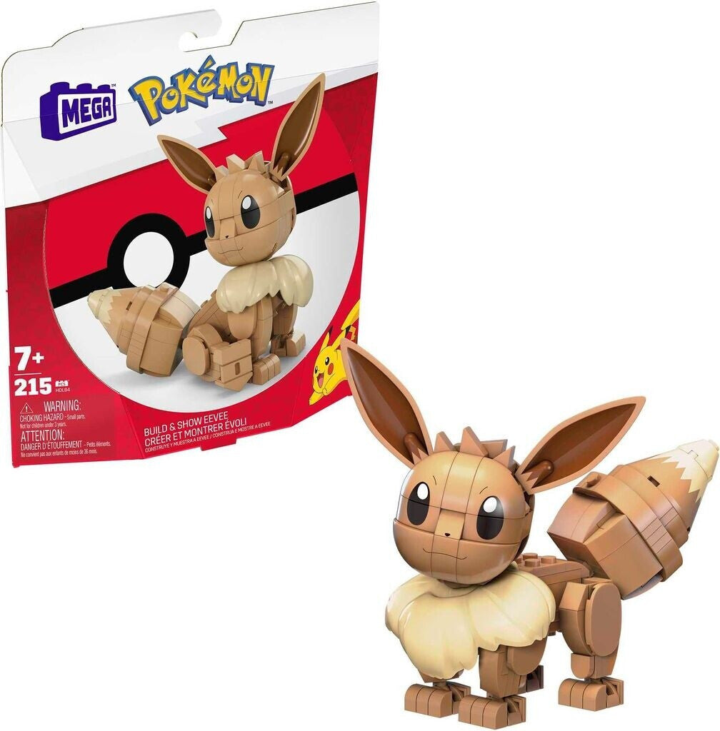 MEGA Construx Pokémon Build & Show Evoli (HDL84) – 215 Teile, beweglich, ca. 10 cm, ab 7 Jahren