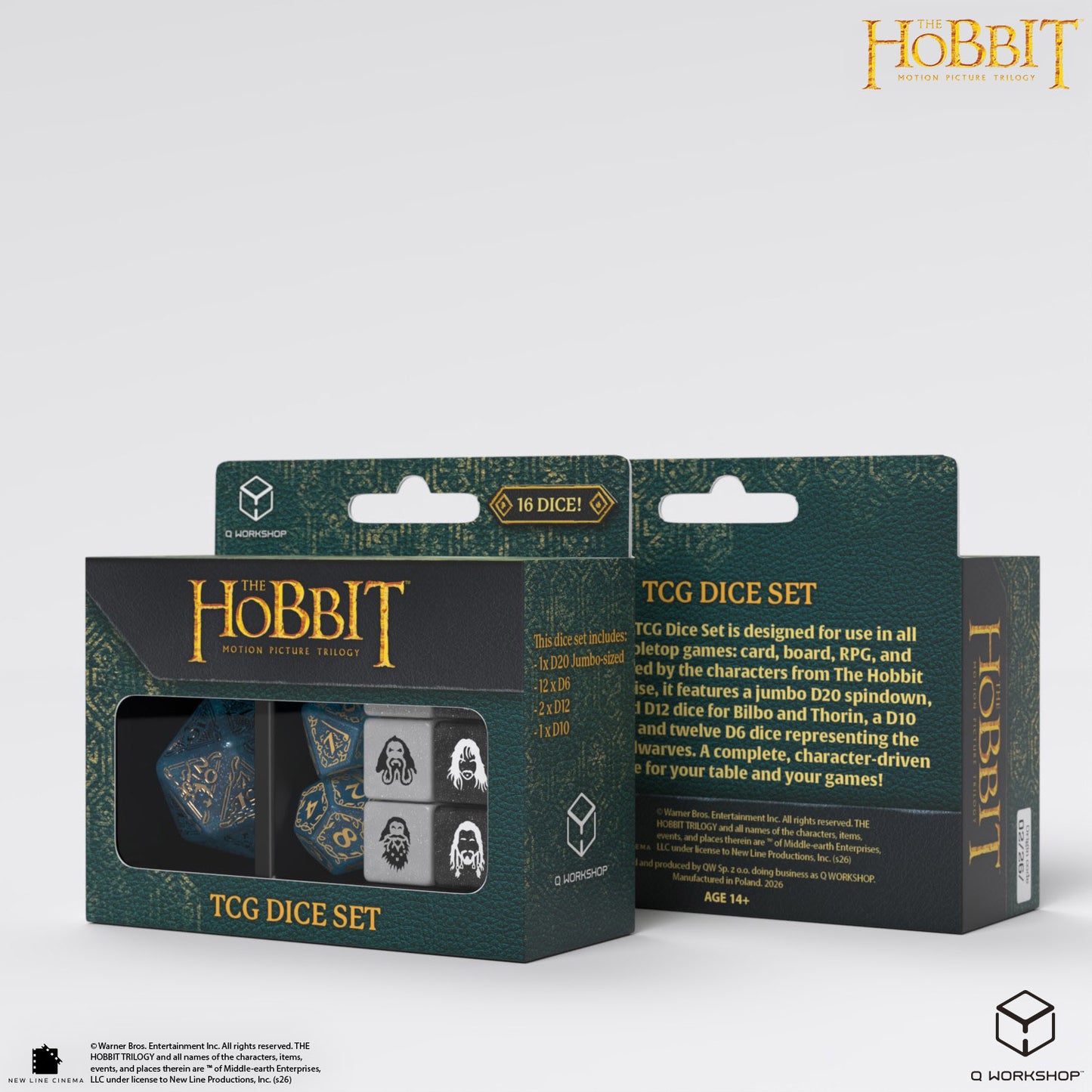 Q Workshop - The Hobbit: TCG Dice Set: Aether Vale (16 Dice)