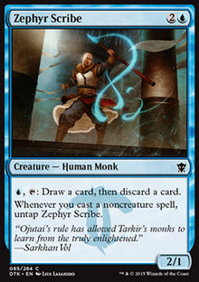 Zephyr Scribe⁣ - Dragons of Tarkir⁣ (Common)⁣ [85]