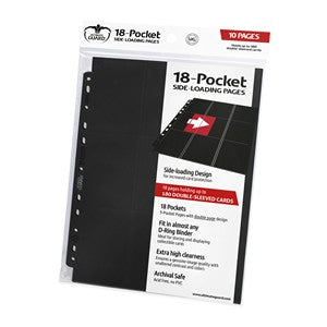 10 Ultimate Guard 18-Pocket Side-Loading Pages (Black)