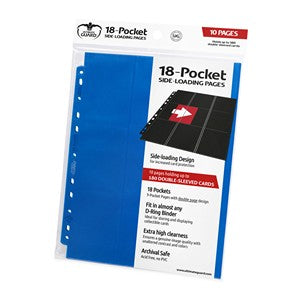 10 Ultimate Guard 18-Pocket Side-Loading Pages (Blue)