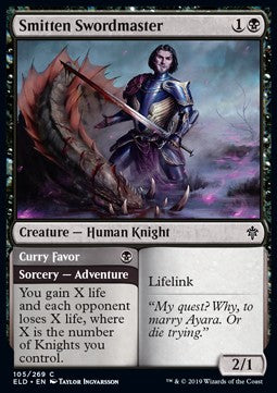 Smitten Swordmaster // Curry Favor⁣ - Throne of Eldraine⁣ (Common)⁣ [105]