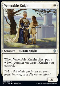Venerable Knight⁣ - Throne of Eldraine⁣ (Uncommon)⁣ [35]