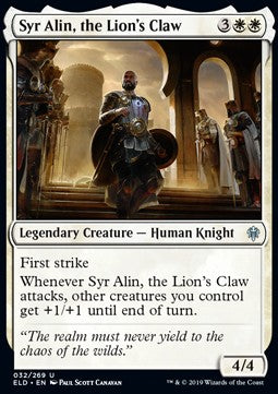 Syr Alin, the Lion's Claw⁣ - Throne of Eldraine⁣ (Uncommon)⁣ [32]