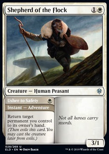 Shepherd of the Flock // Usher to Safety⁣ - Throne of Eldraine⁣ (Uncommon)⁣ [28]