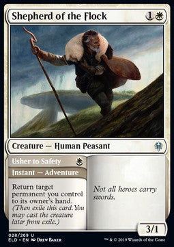 Shepherd of the Flock // Usher to Safety⁣ - Throne of Eldraine⁣ (Uncommon)⁣ [28]