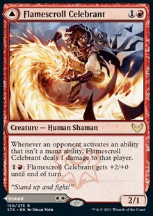 Flamescroll Celebrant // Revel in Silence⁣ - Strixhaven: School of Mages⁣ (Rare)⁣ [150]