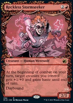 Reckless Stormseeker // Storm-Charged Slasher⁣ - Innistrad: Midnight Hunt: Extras⁣ (Rare)⁣ [294]