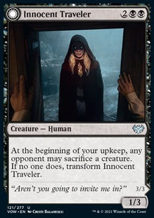 Innocent Traveler // Malicious Invader⁣ - Innistrad: Crimson Vow⁣ (Uncommon)⁣ [121]