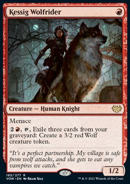 Kessig Wolfrider⁣ - Innistrad: Crimson Vow⁣ (Rare)⁣ [165]