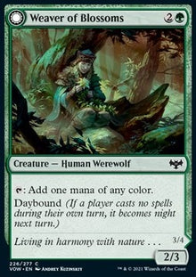 Weaver of Blossoms // Blossom-Clad Werewolf⁣ - Innistrad: Crimson Vow⁣ (Common)⁣ [226]