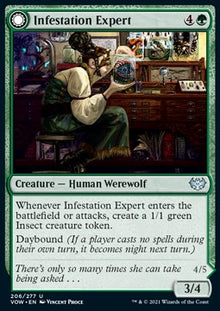 Infestation Expert // Infested Werewolf⁣ - Innistrad: Crimson Vow⁣ (Uncommon)⁣ [206]