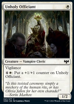 Unholy Officiant⁣ - Innistrad: Crimson Vow⁣ (Common)⁣ [41]