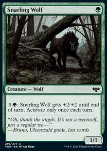 Snarling Wolf⁣ - Innistrad: Crimson Vow⁣ (Common)⁣ [219]