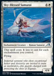 Sky-Blessed Samurai⁣ - Kamigawa: Neon Dynasty⁣ (Uncommon)⁣ [37]