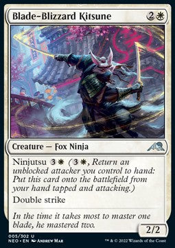 Blade-Blizzard Kitsune⁣ - Kamigawa: Neon Dynasty⁣ (Uncommon)⁣ [5]