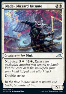 Blade-Blizzard Kitsune⁣ - Kamigawa: Neon Dynasty⁣ (Uncommon)⁣ [5]