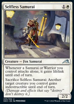 Selfless Samurai⁣ - Kamigawa: Neon Dynasty⁣ (Uncommon)⁣ [35]