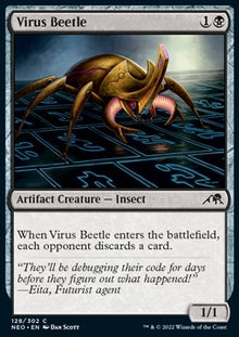 Virus Beetle⁣ - Kamigawa: Neon Dynasty⁣ (Common)⁣ [128]