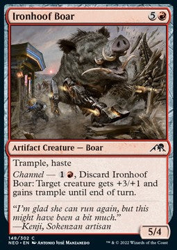 Ironhoof Boar⁣ - Kamigawa: Neon Dynasty⁣ (Common)⁣ [148]