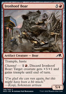 Ironhoof Boar⁣ - Kamigawa: Neon Dynasty⁣ (Common)⁣ [148]