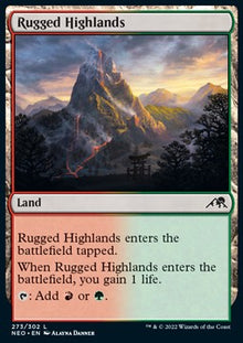 Rugged Highlands⁣ - Kamigawa: Neon Dynasty⁣ (Common)⁣ [273]