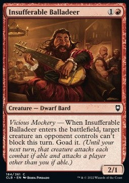 Insufferable Balladeer⁣ - Commander Legends: Battle for Baldur's Gate⁣ (Common)⁣ [184]