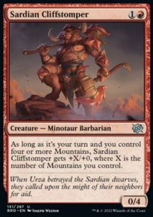 Sardian Cliffstomper⁣ - The Brothers' War⁣ (Uncommon)⁣ [151]