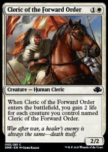 Cleric of the Forward Order⁣ - Dominaria Remastered⁣ (Common)⁣ [3]