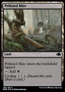 Polluted Mire⁣ - Dominaria Remastered⁣ (Common)⁣ [253]