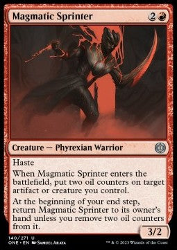 Magmatic Sprinter⁣ - Phyrexia: All Will Be One⁣ (Uncommon)⁣ [140]