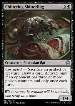 Chittering Skitterling⁣ - Phyrexia: All Will Be One⁣ (Uncommon)⁣ [87]