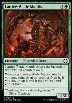 Lattice-Blade Mantis⁣ - Phyrexia: All Will Be One⁣ (Common)⁣ [173]