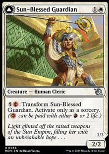 Sun-Blessed Guardian // Furnace-Blessed Conqueror⁣ - March of the Machine⁣ (Uncommon)⁣ [38]