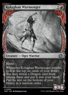 Kolaghan Warmonger (V.1)⁣ - March of the Machine: The Aftermath: Extras⁣ (Uncommon)⁣ [67]
