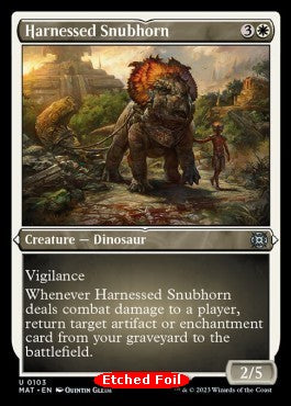 Harnessed Snubhorn (V.2)⁣ - March of the Machine: The Aftermath: Extras⁣ (Uncommon)⁣ [103]