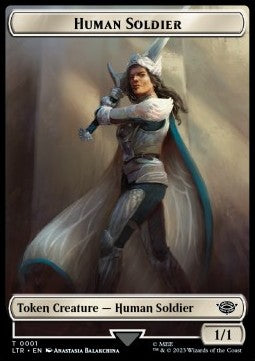 Human Soldier Token (W 1/1) // Food Token (V.2)⁣ - The Lord of the Rings: Tales of Middle-earth: Extras⁣ (Token)⁣ [T 1/10]