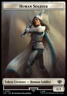 Human Soldier Token (W 1/1) // Food Token (V.2)⁣ - The Lord of the Rings: Tales of Middle-earth: Extras⁣ (Token)⁣ [T 1/10]