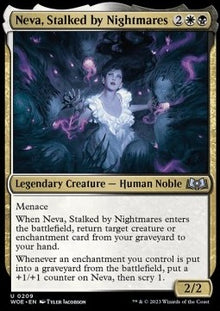 Neva, Stalked by Nightmares⁣ - Wilds of Eldraine⁣ (Uncommon)⁣ [209]