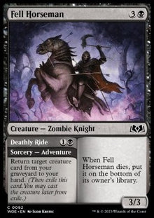 Fell Horseman // Deathly Ride⁣ - Wilds of Eldraine⁣ (Common)⁣ [92]
