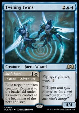 Twining Twins // Swift Spiral⁣ - Wilds of Eldraine⁣ (Rare)⁣ [240]