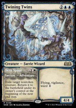 Twining Twins // Swift Spiral⁣ - Wilds of Eldraine: Extras⁣ (Rare)⁣ [296]