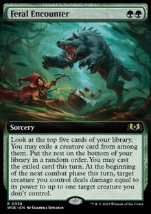 Feral Encounter⁣ - Wilds of Eldraine: Extras⁣ (Rare)⁣ [356]