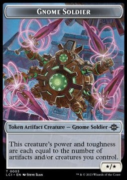 Gnome Soldier Token (A */*) // Treasure Token (V.1)⁣ - The Lost Caverns of Ixalan: Tokens⁣ (Token)⁣ [T 3/18]