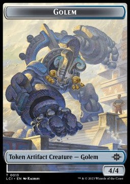 Golem Token (A 4/4) // Gnome Token (A 1/1)⁣ - The Lost Caverns of Ixalan: Tokens⁣ (Token)⁣ [T 13/16]